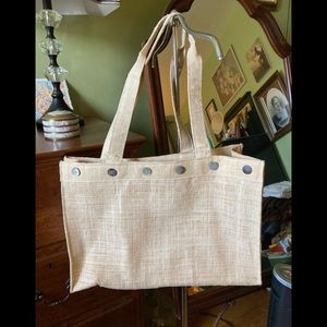 MOSSIMO roomy beach shop summer bag. Flax color